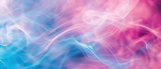Abstract image with swirling smoke patterns in vibrant pink and blue hues.