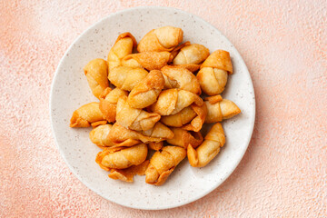 Pisang molen, Indonesian traditional food made from banana wrap with sheet of pastry dough and then fried