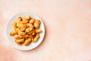 Pisang molen, Indonesian traditional food made from banana wrap with sheet of pastry dough and then fried