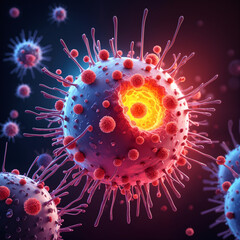 3d rendered illustration of a virus