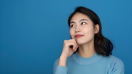 portrait of a woman thinking