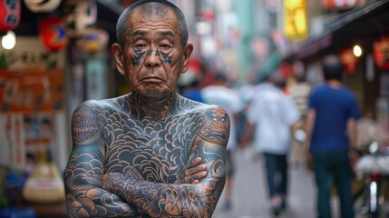 asian man tattooed up to his face