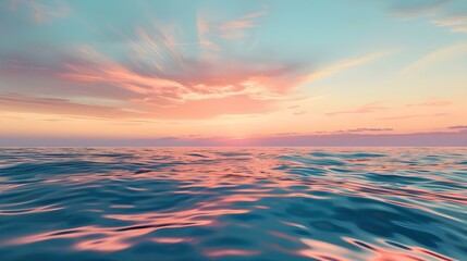 Fototapeta premium Colorful sky reflected on smooth water surface