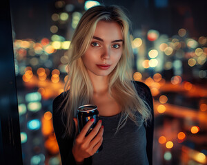 portrait of woman in club