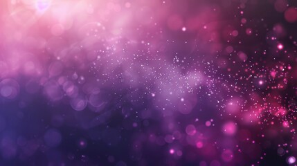 Abstract design featuring shades of pink and purple with a soft, dreamy atmosphere and floating light particles.