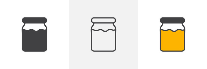 Jar colored icon set