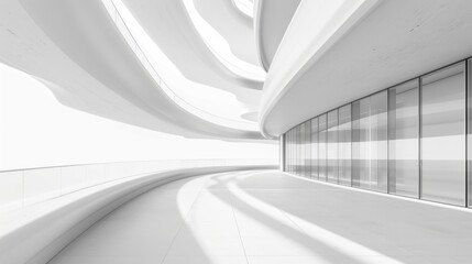 Futuristic Curved Architecture Building