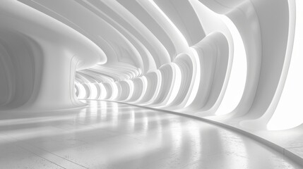 Naklejka premium Futuristic Minimalist Hallway