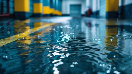 Obraz premium Rainy Day in an Urban Alley