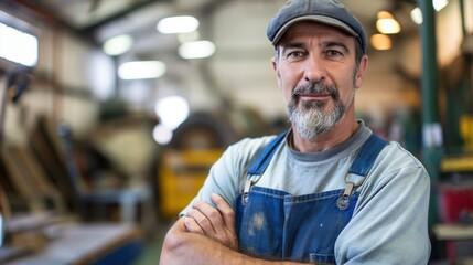 Portrait of a carpenter in their workshop