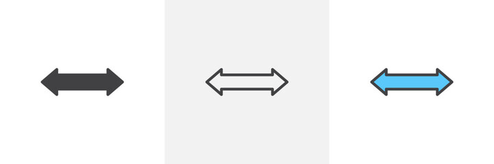 Two side colored icon set