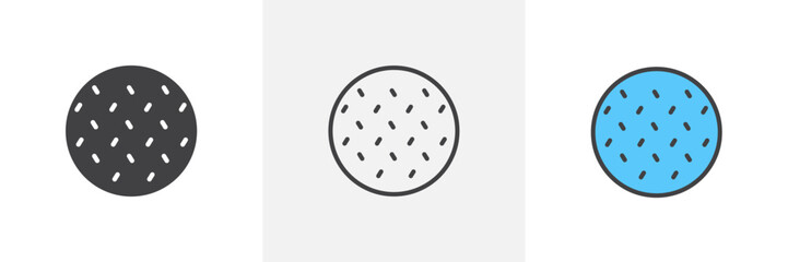 Anti skid feet colored icon set
