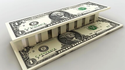 Model Money Trap with Dollar Bills