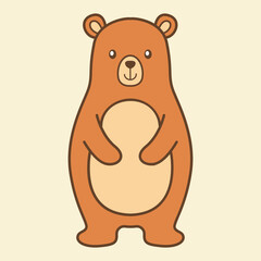 Bear Flat Design Clipart