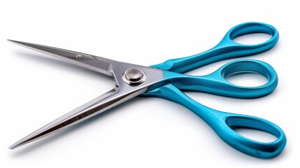 Obraz premium Blue-handled scissors for precise cutting