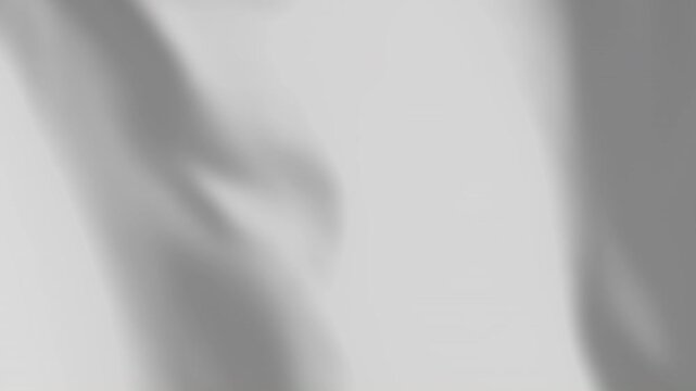 White flag waving animated background. Plain or monochrome colored textile material moving with the wind footage. Template for a design or a sports team symbol.