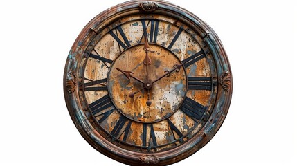 Obraz premium Antique Oval Wooden Clock