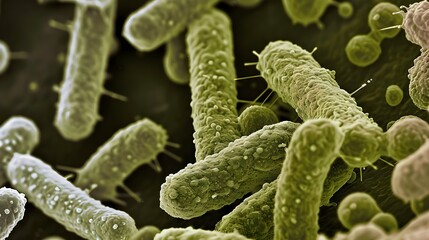 Microscopic view of bacteria