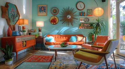 Vintage Mid-Century Modern Living Room