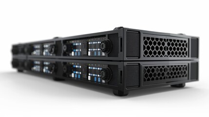 Fototapeta premium Server Rack Close-Up