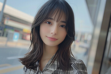 デートの待ち合わせで髪の毛を切ってきた可愛い女の子