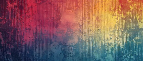 Obraz premium Vibrant abstract texture with gradient colors blending from red to yellow to blue.