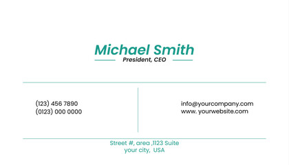 Simple and Minimal Business Card Design