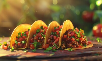 National Taco Day tacos with salsa, October 4th