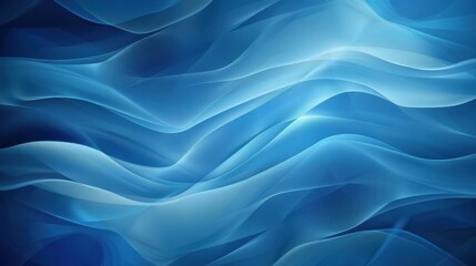 Obraz premium An elegant abstract image with flowing blue wave patterns, evoking a tranquil and smooth atmosphere.