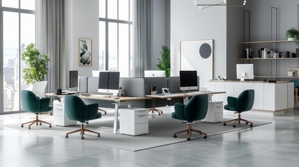 Fototapeta premium Modern Office Workspace