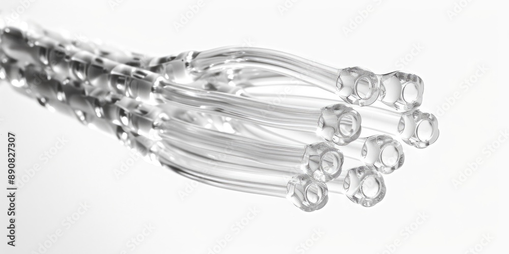 Poster close up shot of a tangled bunch of wires, possibly from an electrical or electronic device