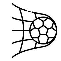 Icon of a football goal with net and goalposts.