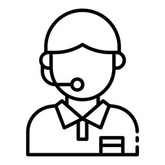 Icon of a football referee officiating a match.