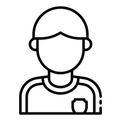 Icon of a football player in action.