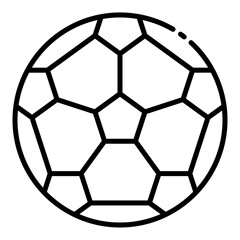 Fototapeta premium Icon of a football or soccer ball.