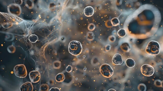 Close-up of Mucor mold (Bread mold) fungi