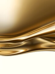 Obraz premium golden wave liquid on a white background