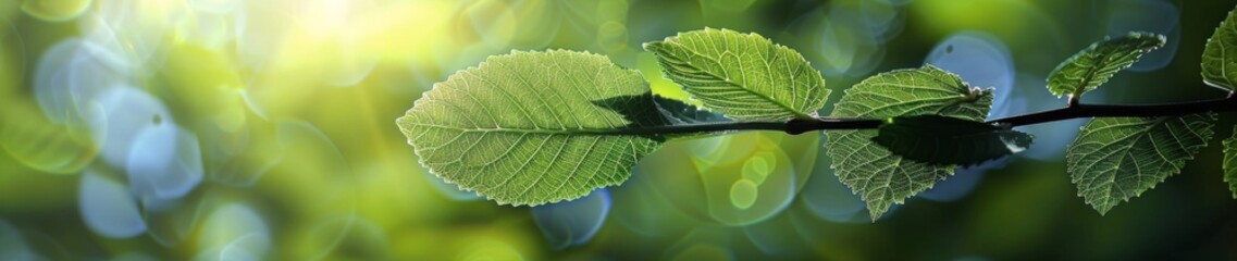 A Close Up of a Single Leaf With Sunlight Filtering Through the Canopy