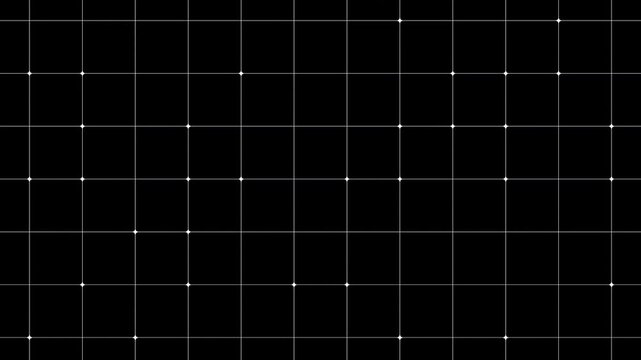 3d Pattern square white and black line background poster. Geometric abstract inspiration sketch minimalistic web net math science pattern texture. Animation loop 30fps 4k	
