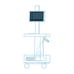 Dermatoscopy. Skin Cancer Screening. Medical Equipment. Modern Flat Vector Illustration.