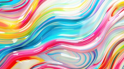 Obraz premium Abstract Colorful Swirls of Paint Creating a Vibrant Pattern