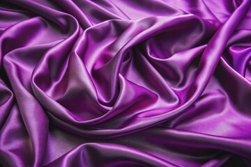 Obraz premium Sumptuous purple silk fabric with a subtle sheen stretches across the frame, evoking feelings of luxury and comfort, perfect for a restful slumber.