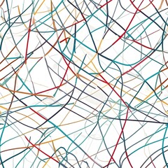 Obraz premium Abstract Line Art: A seamless pattern of bold, colorful lines creating a modern and abstract design. Perfect for adding a touch of vibrancy and energy to any project.