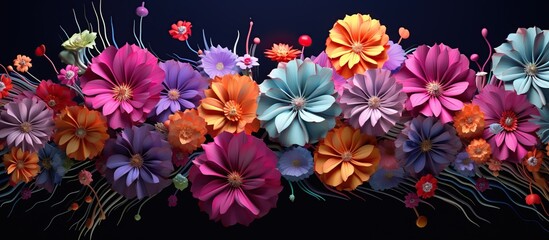 Obraz premium New Colorful Flower wall tiles design