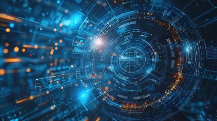 Obraz premium Abstract Futuristic Technology Background