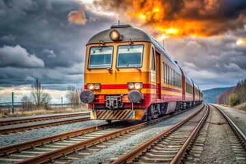 Fototapeta premium train on the rails