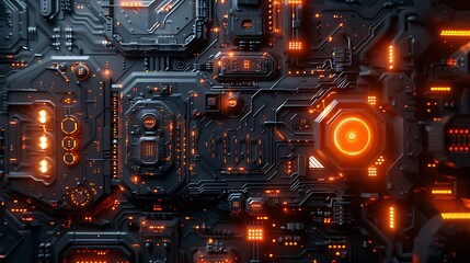 Product launch invitation with an open area and writing space available on the right side The card features modern and futuristic design elements emphasizing technological advancements and innovations