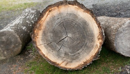 Textur und Muster Holz Birke geschnitten Ansicht mit Rinde