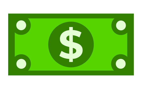 Vector dollar money illustration.