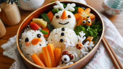 Obraz premium 冬のキャラ弁